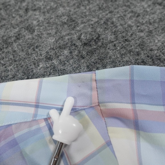 Mizzen+Main Leeward‎ Collection Shirt Mens XXL Blue Pink Plaid Short Sleeve USA - Picture 8 of 9